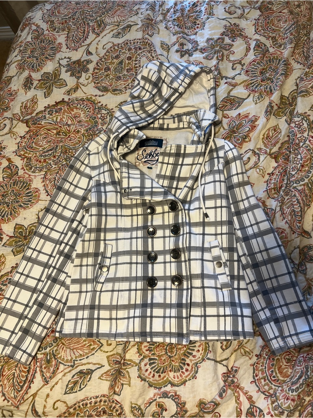 Sebby Cream Fleece-Lined Hoodie Jacket